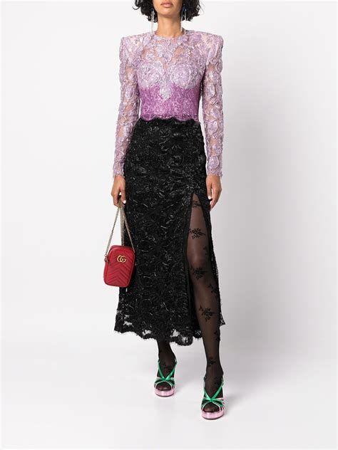 gucci caftan|long sleeve lace dress Gucci.